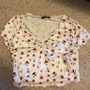 SHEIN. Flower crop top.